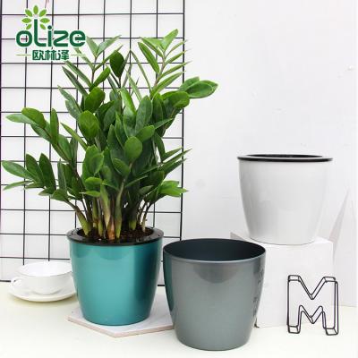 China Metal Series Flower Pot Modern Imitation Home Lazy Flower Pot for sale