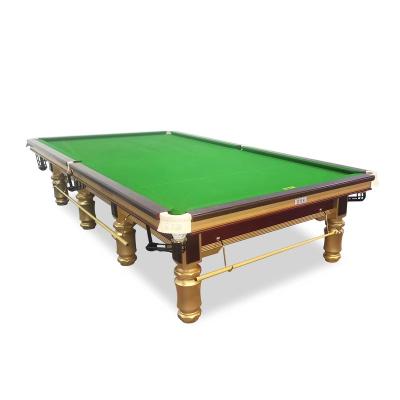 China Top quality professional slate bed Coiwhide pocket pool table solid wood strachan price 12ft for sale