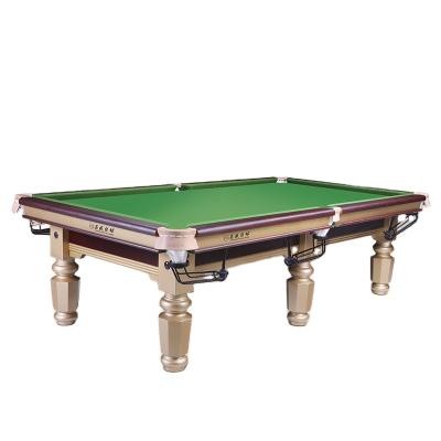 China Cowhide Pocket Classic 12ft Snook Pool Table Billiards Corner Tables for sale