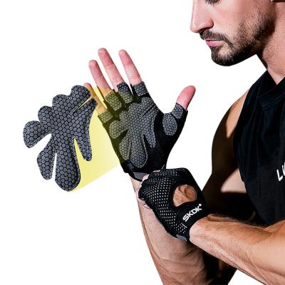 China Sun Protection Mountain Custom Design Semi-finger Mountain Bike Half Finger Cycling Gloves for sale