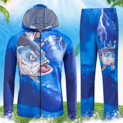 China New Summer Anti-UV Fishing Suit Men's Moisture Wicking Sunscreen Breathable Fishing Clothing for sale