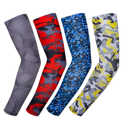 China Outdoor Camouflage Mens Breathable Sports Cycling Womens Arm Sleeves Arm Guard Hand Sleeve Sunscreen Ice Silk Sleeve for sale