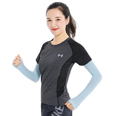 China Breathable Arm Sleeves Custom Elastic Protective Ice Sun Wear Women Outdoor Sports Silk Cool Silk Cycling Sleeves for sale