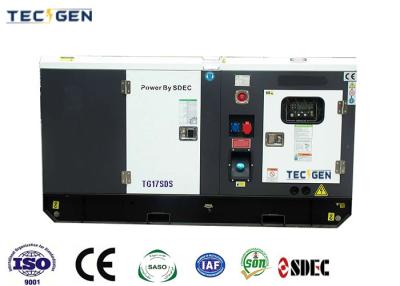 China 1500rpm 12kW SDEC Genset China Generator With Silent Enclosed Canopy For Backup Power Use for sale