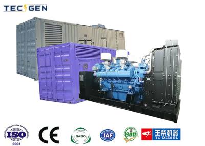 China Container silent 1000kW genset Yuchai diesel generators with 6 Cylinder V type diesel engine for sale