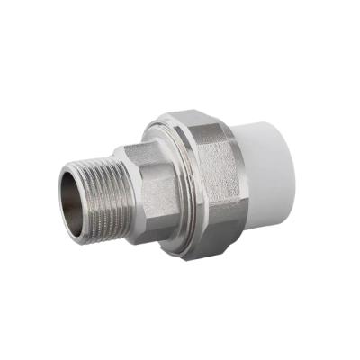 China Customized 20-100mm Ppr Fitting Pipe Weld Socket Male Thread Plastic Ppr Tube Fittings Round for sale