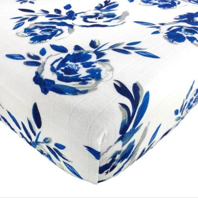 China Disposable Antibacterial Comfortable 100% Cotton Jersey Designs Custom Hand Embroidery Baby Crib Sheet for sale