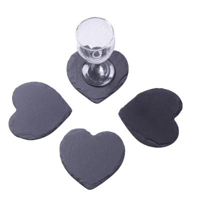 China Sustainable Whole Sales Slate Coasters Heart Shape Sets for sale