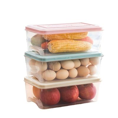 China New CLASSIC Fridge Storage Box Household Kitchen Freezer Transparent Plastic Food Storage Box for sale