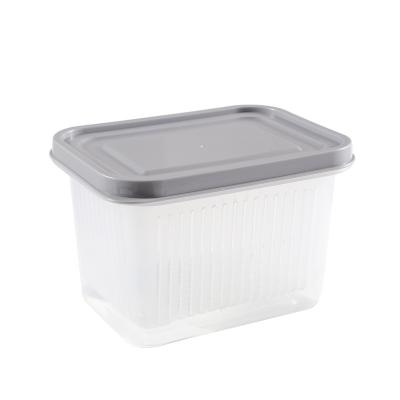 China CLASSIC kitchen food container with cover, fresh-keeping, refrigerator, fruit, vegetable, drain storage box for sale