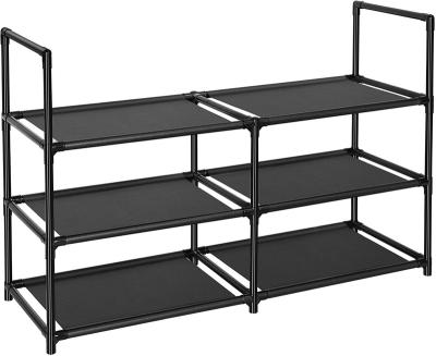 China Behind Doors/On Walls Amazon Hot Sale 3 Tiers Shoe Rack 12-15 Pairs Sturdy Shoe Shelf for sale