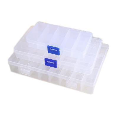 China CLASSIC Clear Plastic Storage Box Multi Grid Ear Stud Jewelry Box for sale