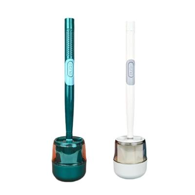 China Hydraulic/Non Dead Angle Silicone Toilet Cleaning Brush Viable /Non Press Viable Wall Hanging Type Automatic Liquid Filling /Tongue Perforated Type for sale