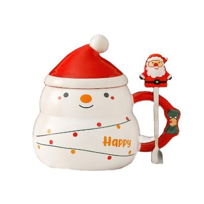 China Large capacity CLASSIC Nordic Christmas style ceramic mug for sale