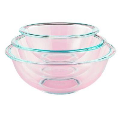 China CLASSIC glass mixing bowl set for cooking, baking, and storage, microwave, freezer, and dishwasher for sale