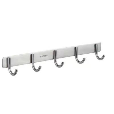 China Factory Wholesale Modern Stainless Steel Double Towel Bar Towel Rails Bathroom Sucker Finish Towel Racks for sale