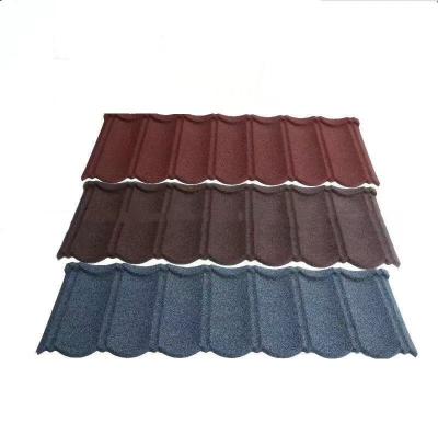 China 2021 Factory Price Waterproof Fireproof Color Stone Coated Materials Colorful Stone Coated Roof Tiles Stone Metal Coated Roof Tile for sale