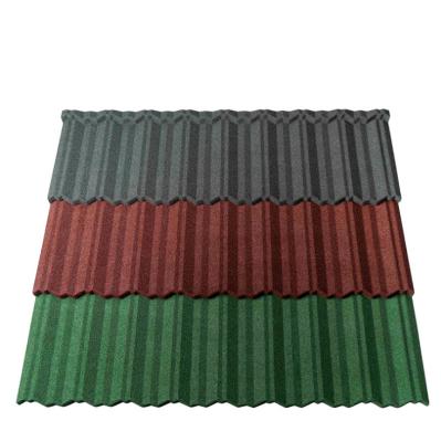 China 2021Popular Waterproof Fireproof Stone Coated Metal Steel Roof Tile Without Color Fading for sale