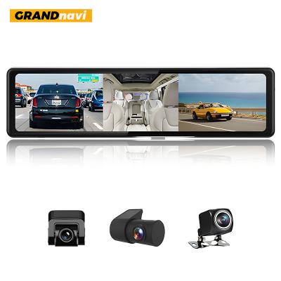 China Dual Lens Full HD 4.3inch 1080P Car DVR Rear View Mirror Carplay for sale