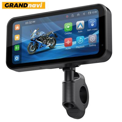 China Tragbare 6,25 Zoll IPX8 Wasserdichte Motorrad-GPS-Bildschirm mit Typ-C-Power-Carplay für Motorräder zu verkaufen