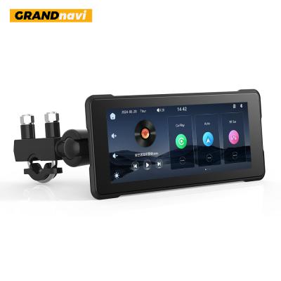 China 6.86inch Motorcycle Portable GPS Navigation Device Touch Screen Supports Radio Function Dashboard Wireless CARPLAY Android AUTO for sale