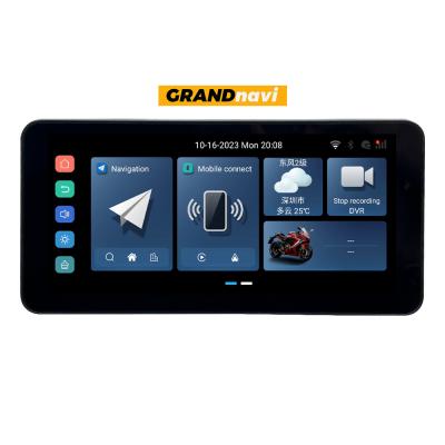 China Tragbare 6,3 Zoll Android Motorrad GPS-Navigation CarPlay Android Auto mit DVR unterstützt Funktion Radio Wireless Motorräder zu verkaufen