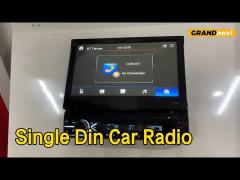 RGB Light Single Din Car Radio 7 Inch Touch Screen IPS HD 1080P Retractable