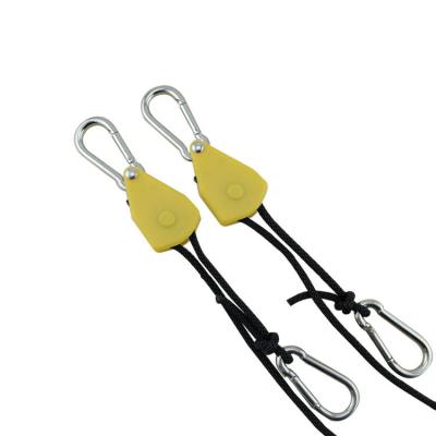 China Colorful Reflector Lighter 150LBS Canibiner Clip Rope Ratchet Filter Hanger Pair /Manufacture in Ningbo for sale