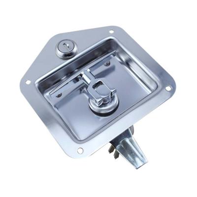 China Cabinets Truck Trailer Flush Mount Polished Stainless Steel Recessed T-Handle Tool Box Drawer Key-Latch Locks for sale