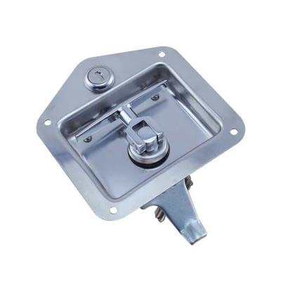 China Truck or Trailer Cabinets Polished Stainless Steel Recessed Mount Cabinet Key-Latching Flush Door Lock for sale