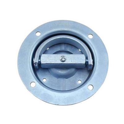 China Iron Steel 5000 Pounds Galvanized Steel D Ring Tie Down Retractable Lashing Ring for sale