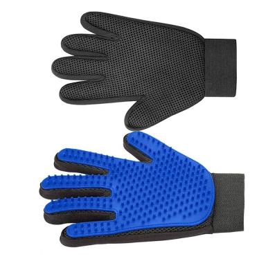 China Viable Custom Silicone Pet Hair Remover Gloves Pamper Throw Grooming Gloves with 260 Grooming Tips for sale