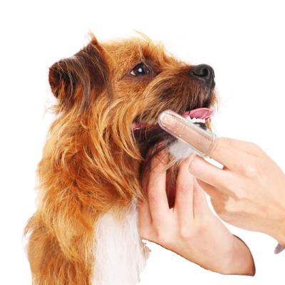 China Viable Easy Life Pet Teeth Care Product Dog Cleaning Brush Pet Finger Toothbrush for sale