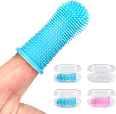 China Best Price Dog Toothbrush Silicone Viable Dog Teeth Brush Pet Finger Toothbrush for sale