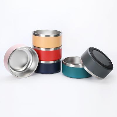 China Newest Design 2021 Viable Pet Bowl Multicolor Pet Feeder Stainless Steel Dog Bowl for sale