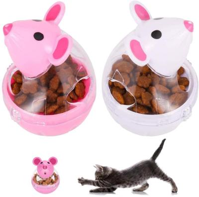 China Wholesale Automatic Cat Food Feeder Bowl Pet Ball Interactive Cat Tumbler Toy Tumbler Leakage for sale