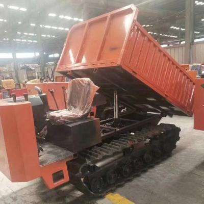 China Hydraulic self-unloading 3ton, 4 ton, 5 ton, 6 ton small tracked transporter for mud road with mining truck crawler dumper for sale