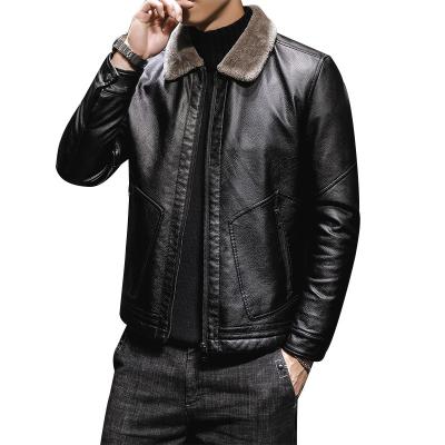 China Wholesale Waterproof Men's Comfotable PU Leather Jacket Windproof Leather Jacket for sale