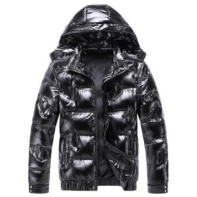 China Custom Men's Winter Stripper Jacket Anti-Wrinkle Hooded Down Jackets Men's Polycotton Coats Down Jacket for sale