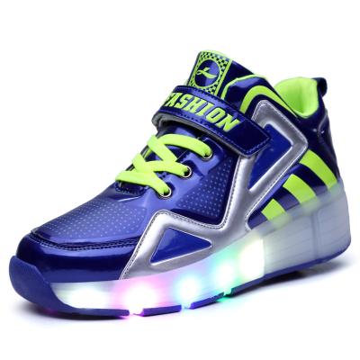 China Durable Led Light Up Roller Shoes 2 Wheels Skate Kid Shoes for sale