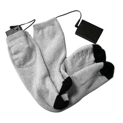 China OEM Service Breathable Winter Heated Socks USB Powered Mens Womens Soft Breathable Socks TH13101 for sale