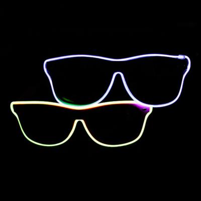 China Fast flash+slow flash hot sale led party sunglasses EL wire led flashing light up sunglasses for sale