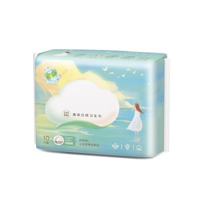 China OEM Breathable Strip Disposable Blue Printing Cheap Sanitary Napkins For Women for sale