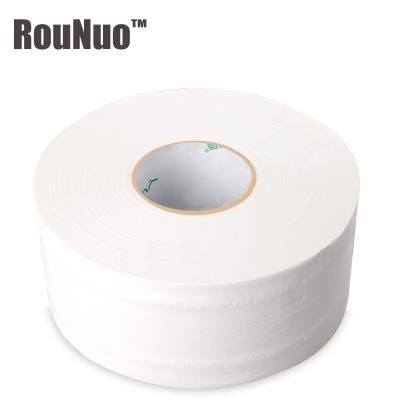 China Flushable Nature Soft Single White Bathroom Tissue Toilet Paper Extra Wide Jumbo Roll for sale