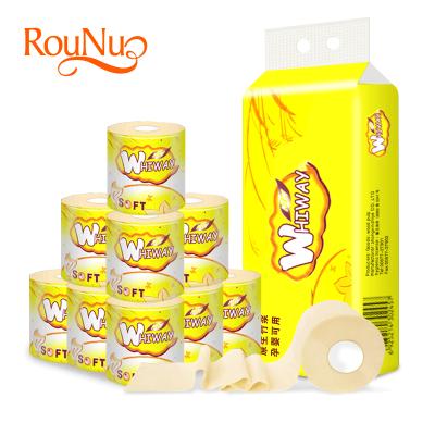 China Factory price eco-friendly custom logo bathroom-toilet-paper 3ply paper bathroom roll paper for sale