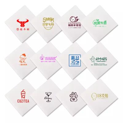 China White Hebei Dining Tissue Halloween Folding Hotel Paper Napkins For Restaurants for sale