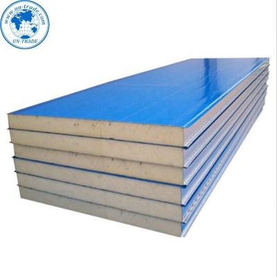 China Building 50mm -200mm PU Polyurethane Metal Insulation Aluminum Sheet Sandwich Panel Price for sale