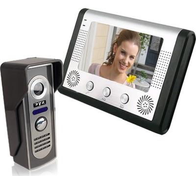 China ABS plastic & Aluminum Alloy 7 Inch Door Phone Video Doorbell Intercom Kit 1 Camera 1 Monitor Night Vision for sale