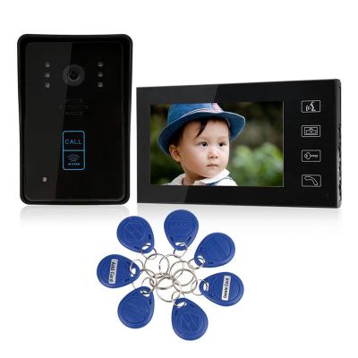 China ABS plastic & aluminum alloy 7 inch TFT color video door phone intercom doorbell system for sale