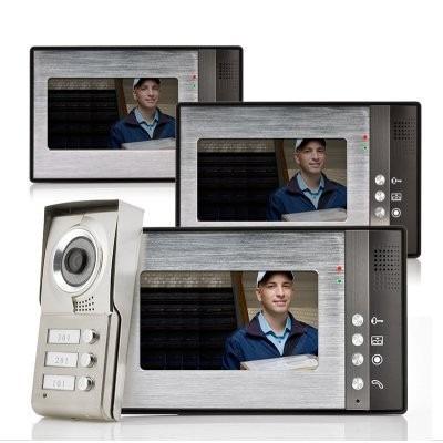 China ABS plastic & Aluminum Alloy High Definition Color Video Door Phone Intercom With Waterproof Night Vision Camera for sale